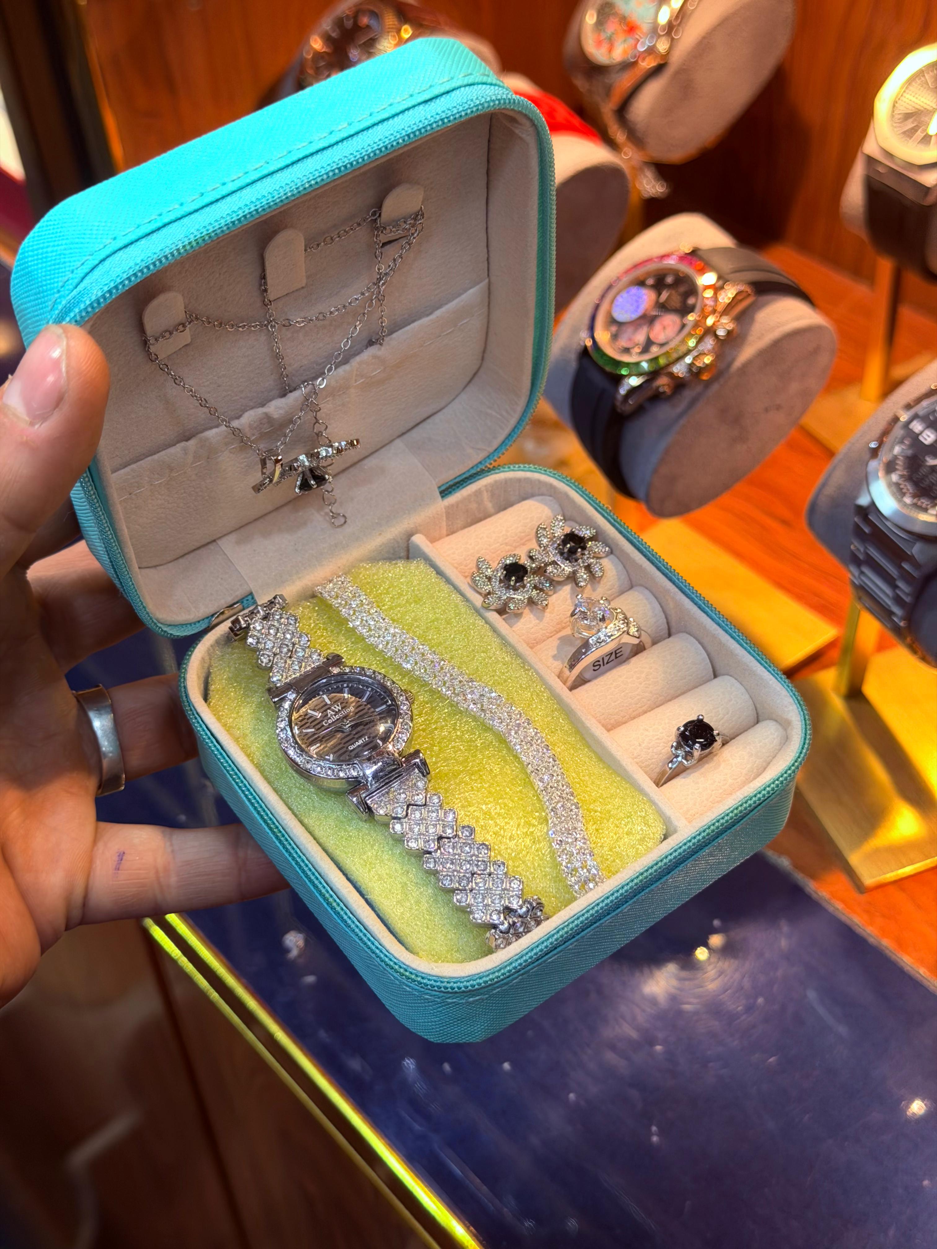 Luxury Ladies Watch Gift Box – 7-in-1 Jewelry Set | Ramadan & Eid Special 🌙✨