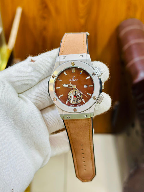 Hublot Luxury Watch – Multiple Colors | Date Working | Leather Strap | Master Lock