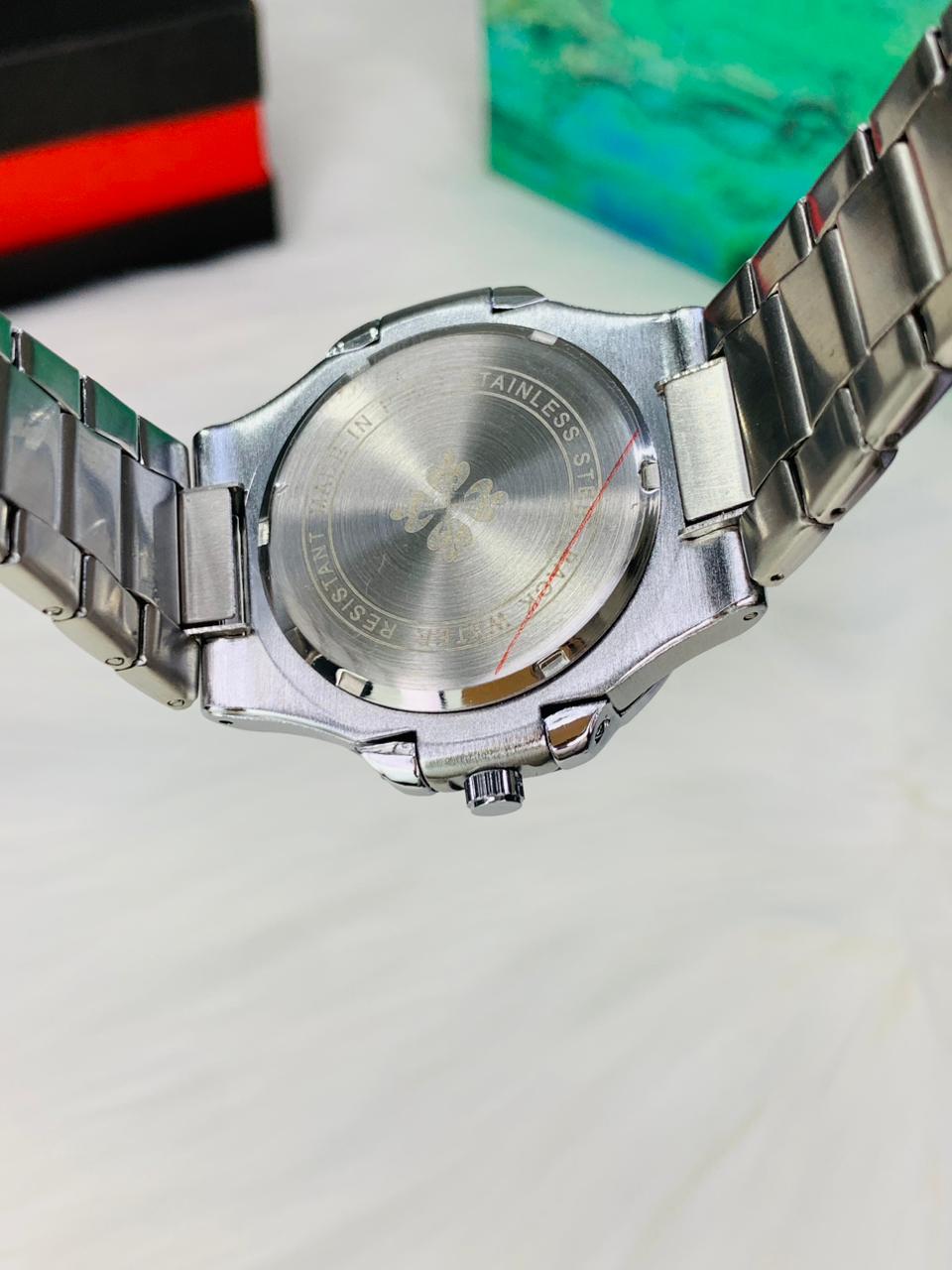 Patek New Stock Luxury Watch – Stainless Steel | Date Working | Master Lock